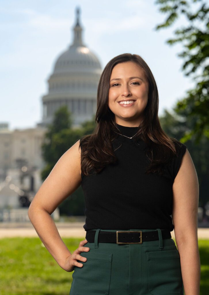 Professional portrait with US Capitol in the background